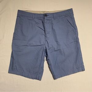 Blue Preppy Shorts Men’s 32 Chino Bermuda Summer Casual Golf Button Fly Flat